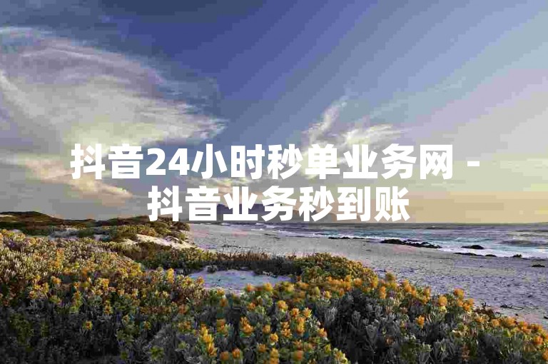 抖音24小时秒单业务网 - 抖音业务秒到账