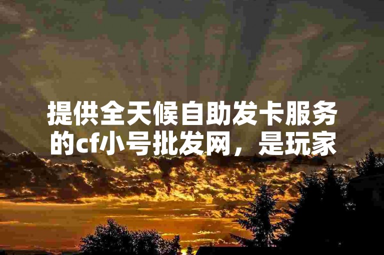 提供全天候自助发卡服务的cf小号批发网，是玩家获取游戏小号的理想选择。
