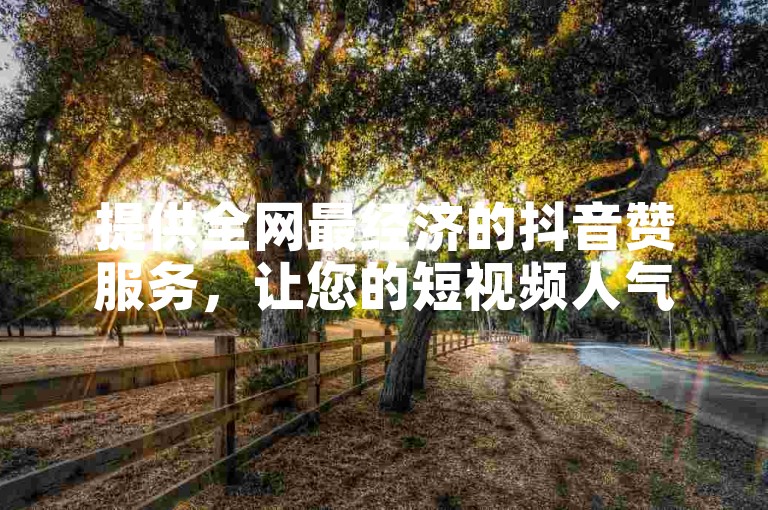 提供全网最经济的抖音赞服务，让您的短视频人气飙升。