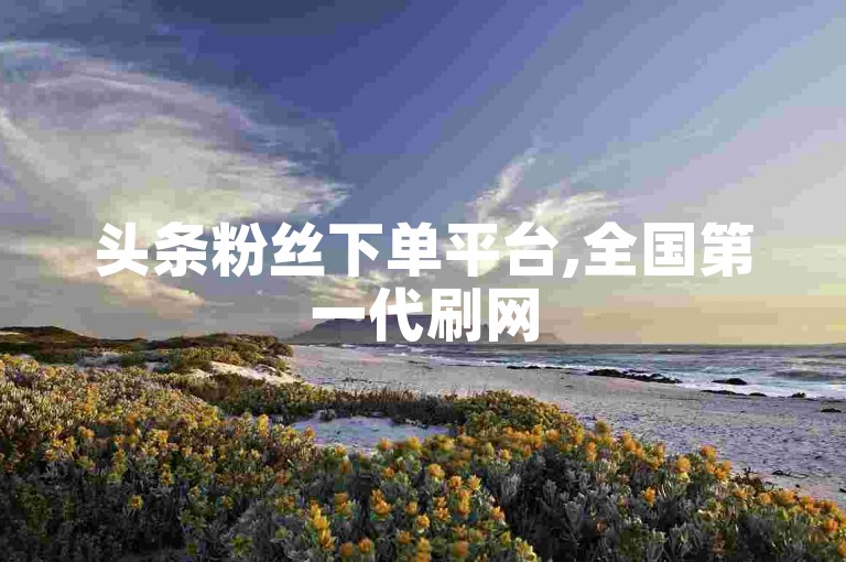 头条粉丝下单平台,全国第一代刷网