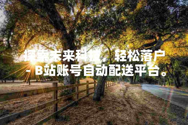探索未来科技，轻松落户 - B站账号自动配送平台。