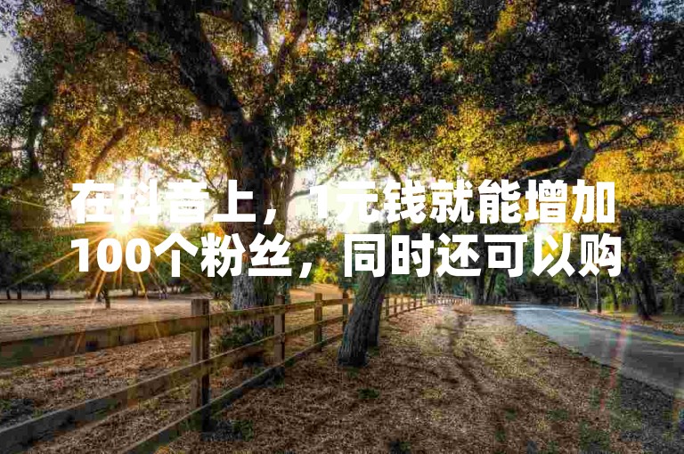 在抖音上，1元钱就能增加100个粉丝，同时还可以购买微博的点赞服务。