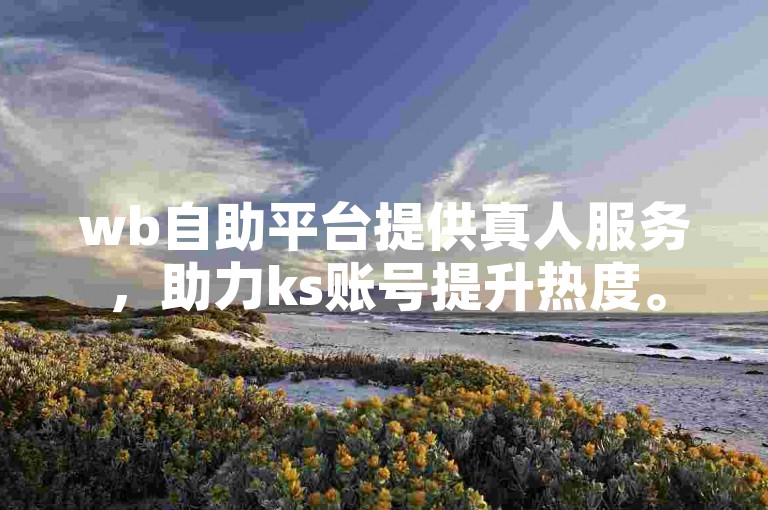 wb自助平台提供真人服务，助力ks账号提升热度。