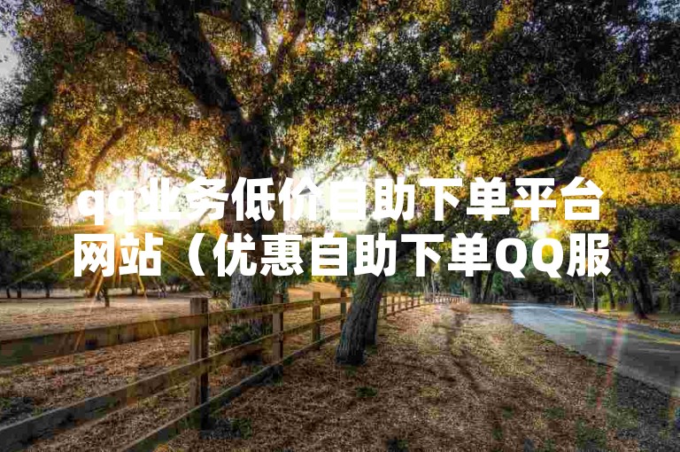 qq业务低价自助下单平台网站（优惠自助下单QQ服务平台网站）