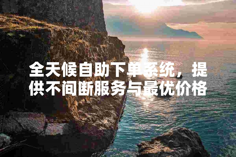 全天候自助下单系统，提供不间断服务与最优价格。