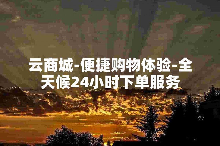 云商城-便捷购物体验-全天候24小时下单服务