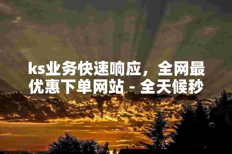 ks业务快速响应，全网最优惠下单网站 - 全天候秒单服务免费体验 - 抖音业务真实用户24小时互动揭秘！