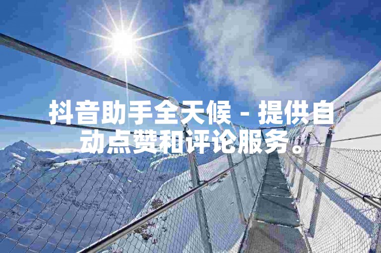抖音助手全天候 - 提供自动点赞和评论服务。