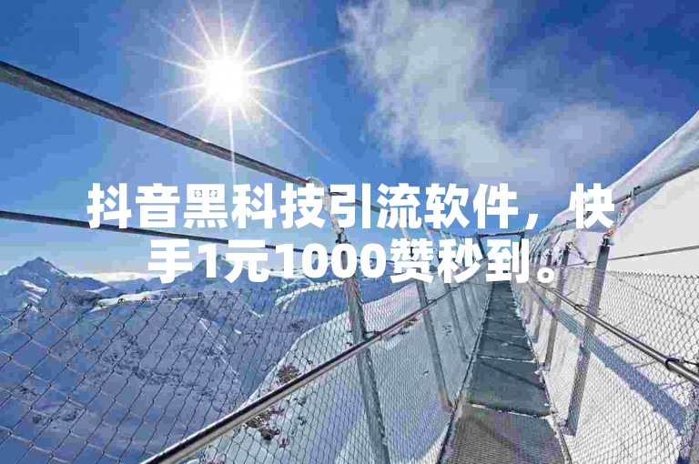 抖音黑科技引流软件，快手1元1000赞秒到。