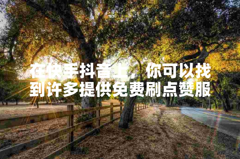 在快手抖音上，你可以找到许多提供免费刷点赞服务的网站，其中一些平台还提供1元1000粉的下单选项。