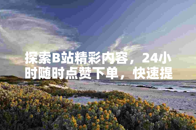 探索B站精彩内容，24小时随时点赞下单，快速提升视频热度！