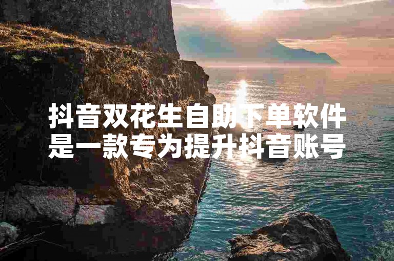 抖音双花生自助下单软件是一款专为提升抖音账号流量而设计的推广工具。