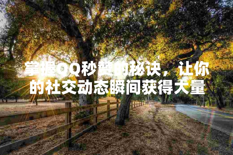 掌握QQ秒赞的秘诀，让你的社交动态瞬间获得大量点赞。