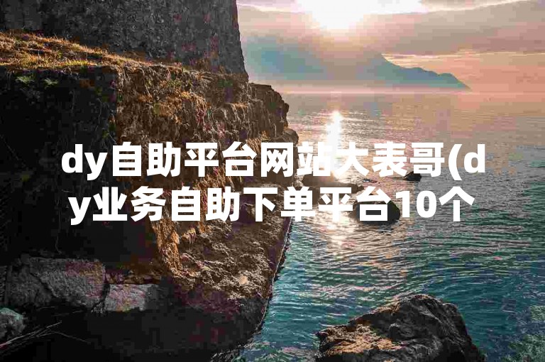 dy自助平台网站大表哥(dy业务自助下单平台10个赞)