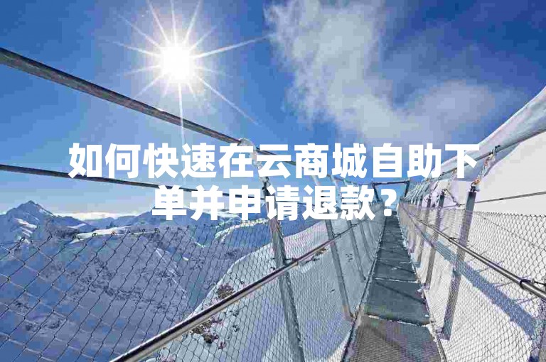 如何快速在云商城自助下单并申请退款？