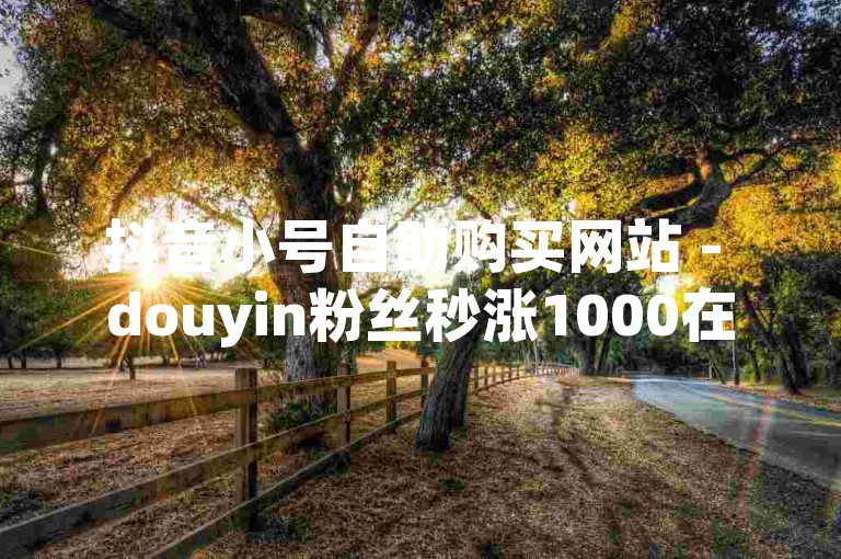 抖音小号自助购买网站 - douyin粉丝秒涨1000在线链接