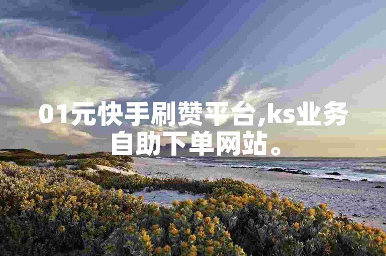 01元快手刷赞平台,ks业务自助下单网站。