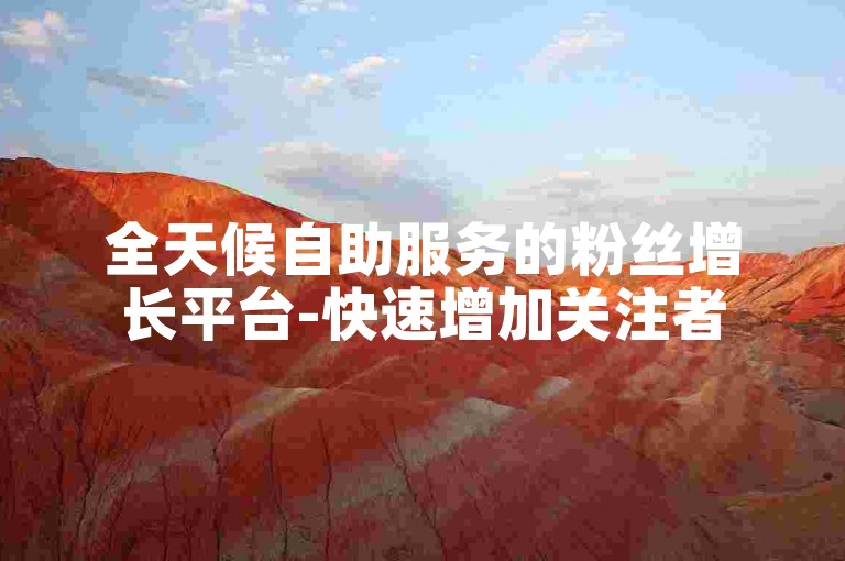 全天候自助服务的粉丝增长平台-快速增加关注者