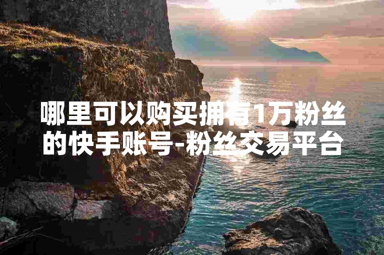 哪里可以购买拥有1万粉丝的快手账号-粉丝交易平台推荐。
