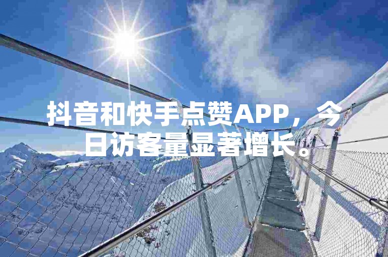 抖音和快手点赞APP，今日访客量显著增长。
