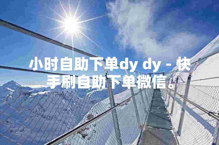 小时自助下单dy dy - 快手刷自助下单微信。