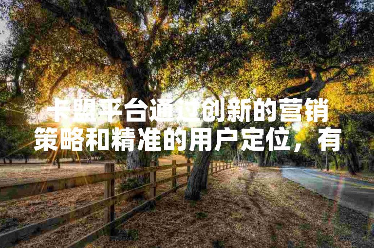 卡盟平台通过创新的营销策略和精准的用户定位，有效推广了抖音业务，吸引了大量用户关注。