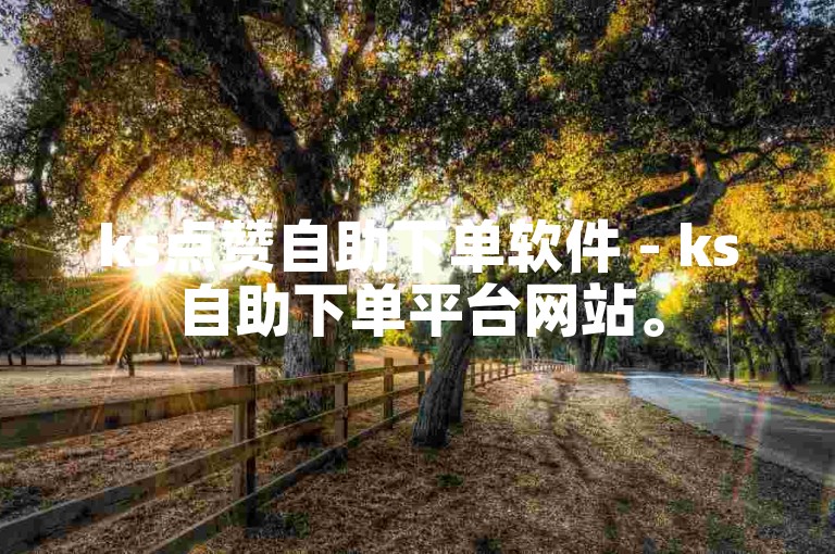 ks点赞自助下单软件 - ks自助下单平台网站。