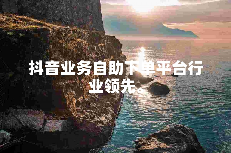 抖音业务自助下单平台行业领先。