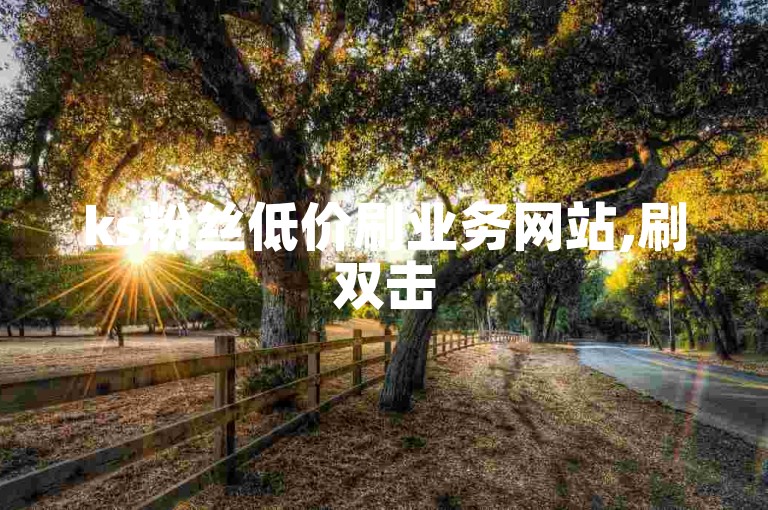 ks粉丝低价刷业务网站,刷双击