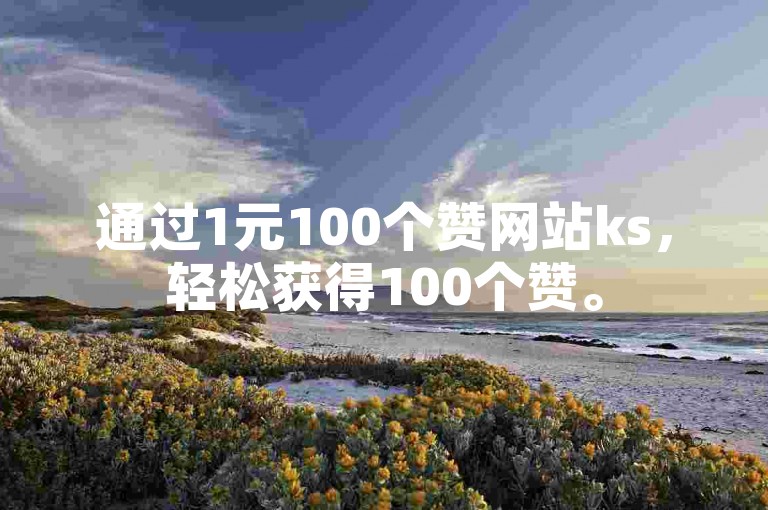 通过1元100个赞网站ks，轻松获得100个赞。