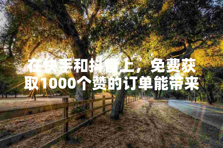 在快手和抖音上，免费获取1000个赞的订单能带来多少收益？