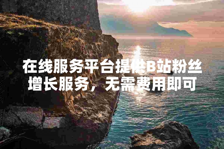 在线服务平台提供B站粉丝增长服务，无需费用即可获得点赞支持。