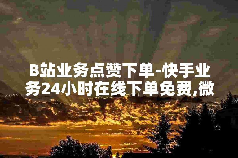 B站业务点赞下单-快手业务24小时在线下单免费,微信朋友圈点赞下单。
