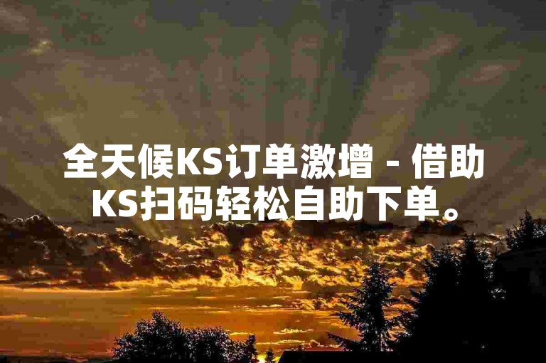 全天候KS订单激增 - 借助KS扫码轻松自助下单。