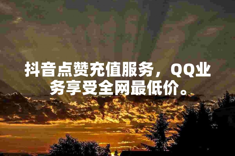 抖音点赞充值服务，QQ业务享受全网最低价。