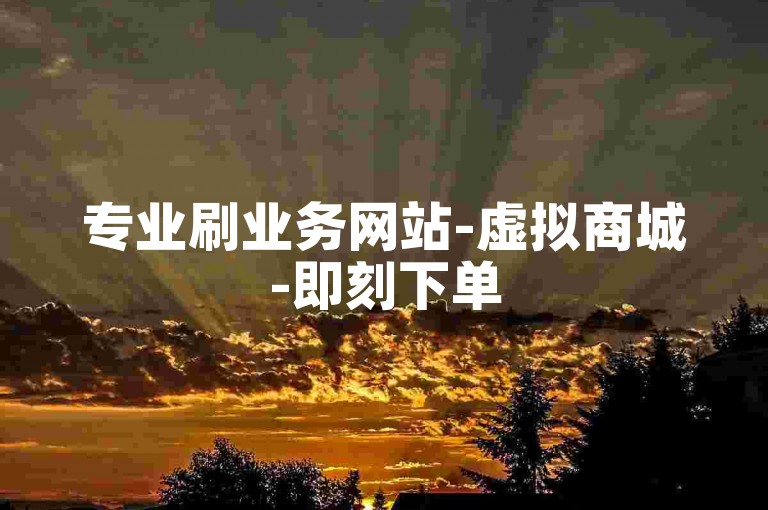 专业刷业务网站-虚拟商城-即刻下单
