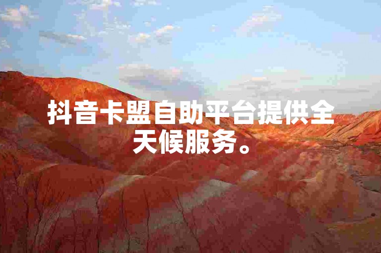 抖音卡盟自助平台提供全天候服务。