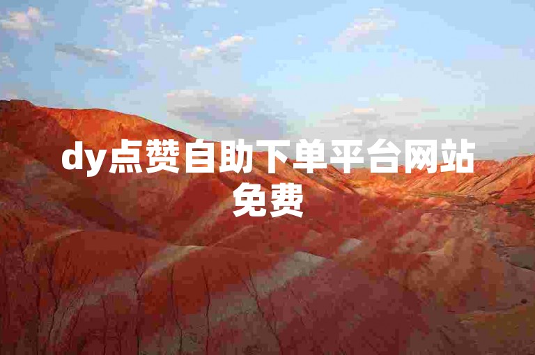 dy点赞自助下单平台网站免费