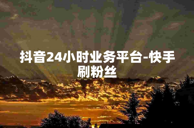 抖音24小时业务平台-快手刷粉丝