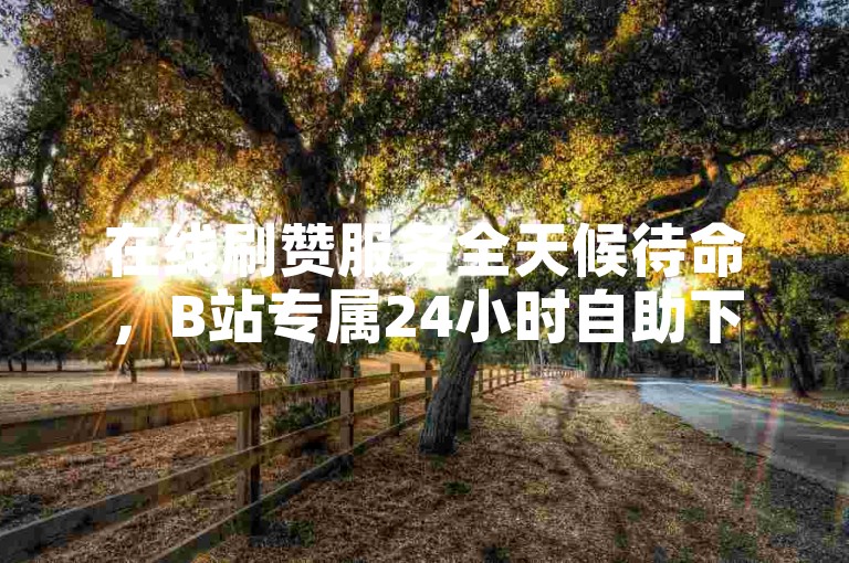在线刷赞服务全天候待命，B站专属24小时自助下单网站。
