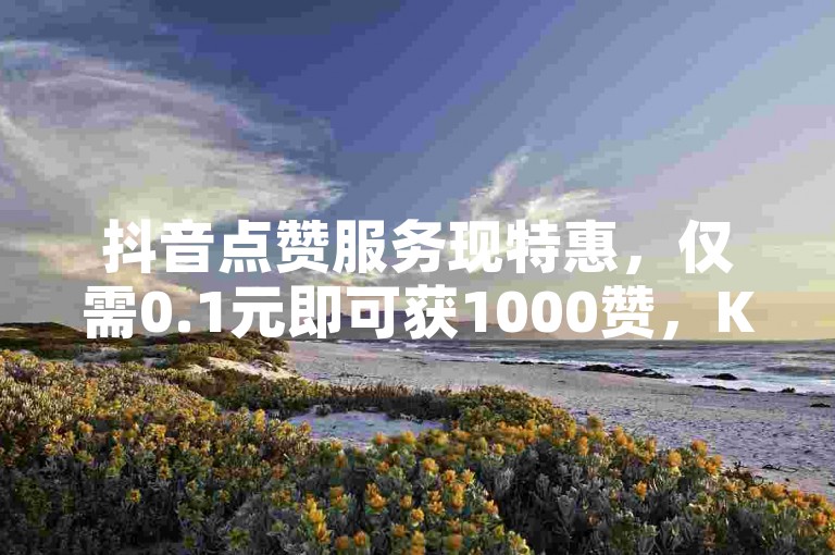 抖音点赞服务现特惠，仅需0.1元即可获1000赞，KS推广自助平台亦提供经济实惠方案。