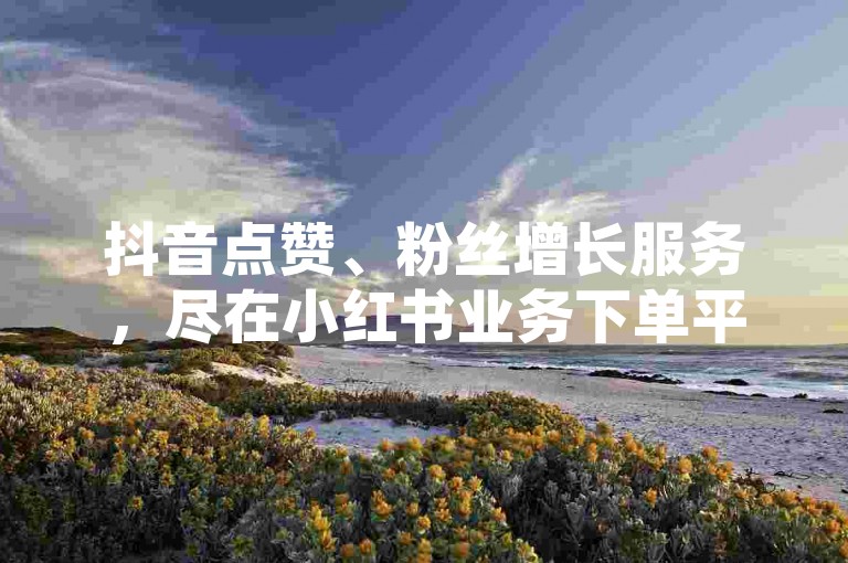 抖音点赞、粉丝增长服务，尽在小红书业务下单平台，价格实惠。