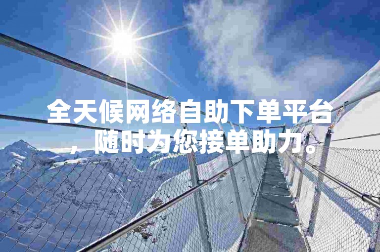 全天候网络自助下单平台，随时为您接单助力。