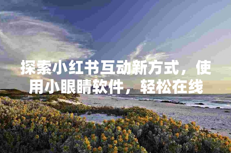 探索小红书互动新方式，使用小眼睛软件，轻松在线自助提升dy业务。