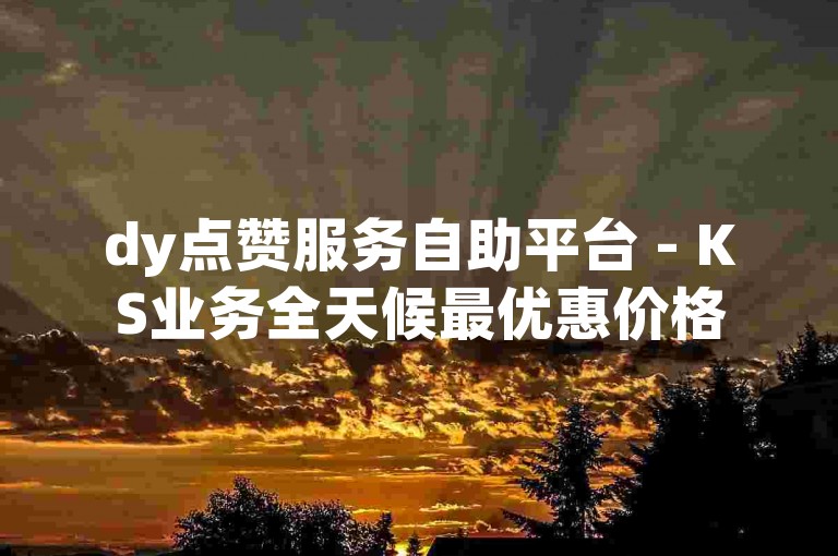dy点赞服务自助平台 - KS业务全天候最优惠价格