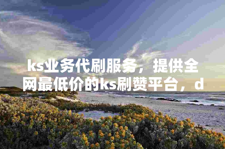 ks业务代刷服务，提供全网最低价的ks刷赞平台，dy自助下单平台便捷高效。