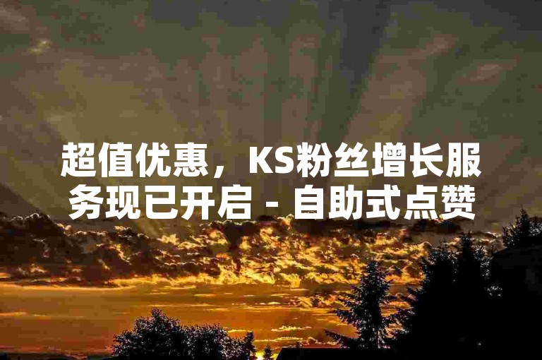 超值优惠，KS粉丝增长服务现已开启 - 自助式点赞平台，享受免费体验。