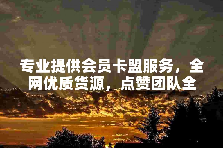 专业提供会员卡盟服务，全网优质货源，点赞团队全天候待命。