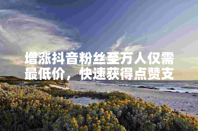 增涨抖音粉丝至万人仅需最低价，快速获得点赞支持，蚂蚁自助下单助您轻松实现。