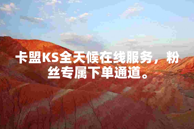 卡盟KS全天候在线服务，粉丝专属下单通道。
